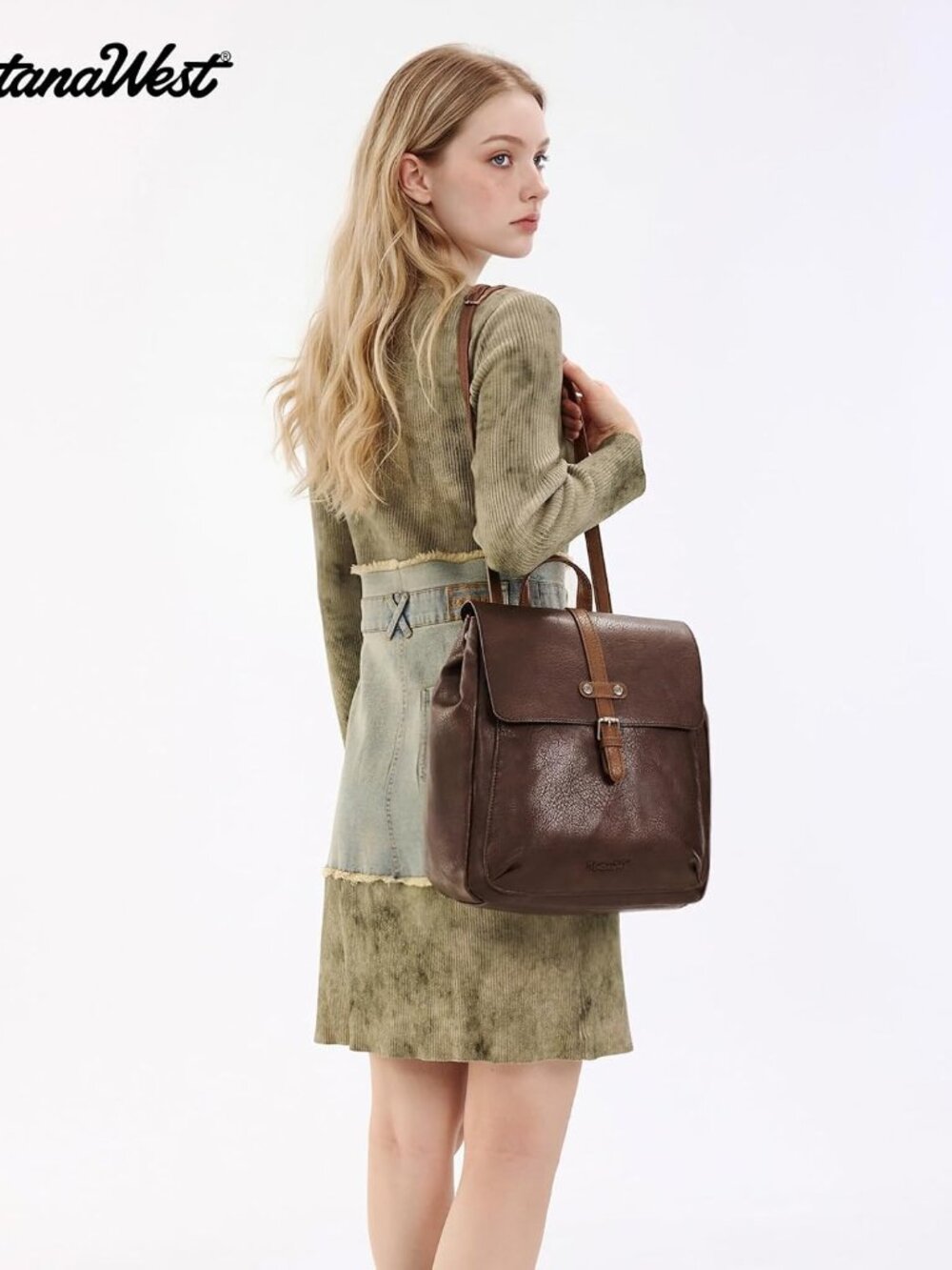 Backpack Purse For Women Casual Daypack Convertible Crossbody Backpack For Trave View 4